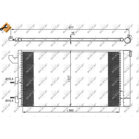 Condenseur, climatisation NRF 35883 FIAT 51782753 51960727