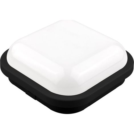Applique murale LED froide Matel IP65 carrée noire 15w