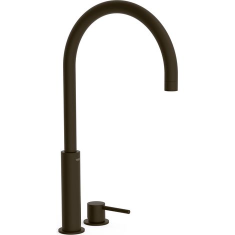 TRES 26110502KMB STUDY Grifo Monomando Caño Alto De Repisa para Lavabo Color Negro Bronce - ref: 26110502KMB