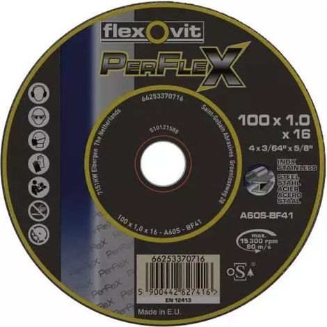 Disque à tronçonner Perflex Metal Inox 125x1.6 Flexovit