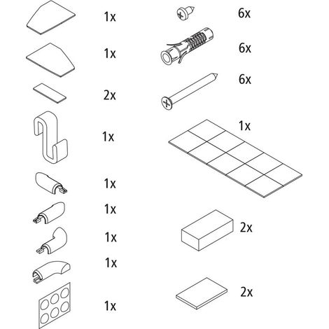 Kermi Montagekleinteile Set, EBFX006, 2535036