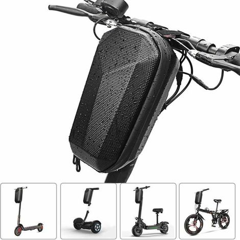 Sacoche de rangement pour guidon - UNBRANDED - Modèle 4L - Coque rigide EVA - Étanche - Noir (1/4)