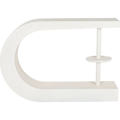 Console d entrée design blanc aspect plissé style moderne - blanc mat aspect plissé