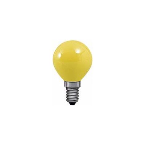 Ampoule Sphérique Couleur jaune 240V 15W E14 - 007254 - Orbitec