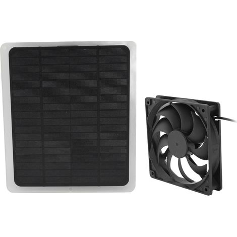 10-W-Solar-Haustierventilator mit Solarpanel BSY-IP014, batterieloses Belüftungsset (1/5)