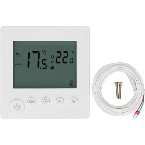 Thermostat intelligent 4500W, contrôle par bouton, chauffage de l'eau, pour la maison, le bureau, l'hôtel, AC90V à 240V, blanc (1/5)