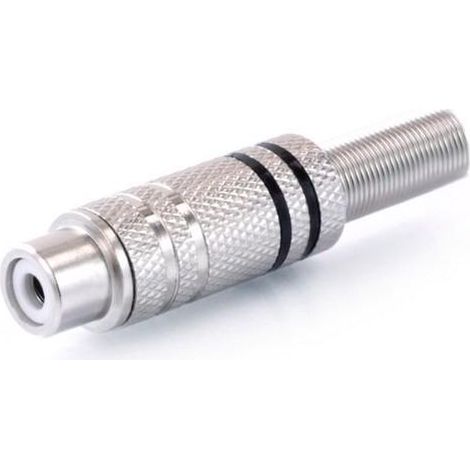 Conector RCA Hembra Niquelado Señalizacion NEGRO