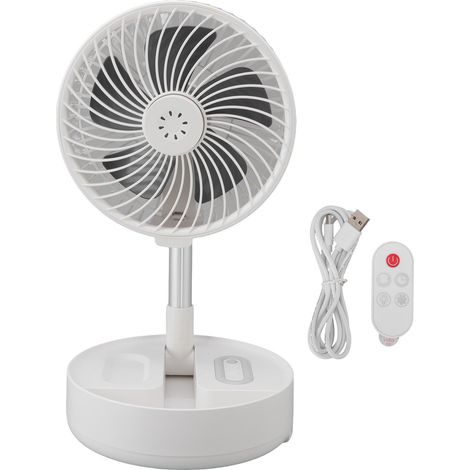 Ventilateur de Bureau Pliable avec Télécommande, 4 Vitesses, USB et Lumière - Portable pour Maison et Voyage (1/5)