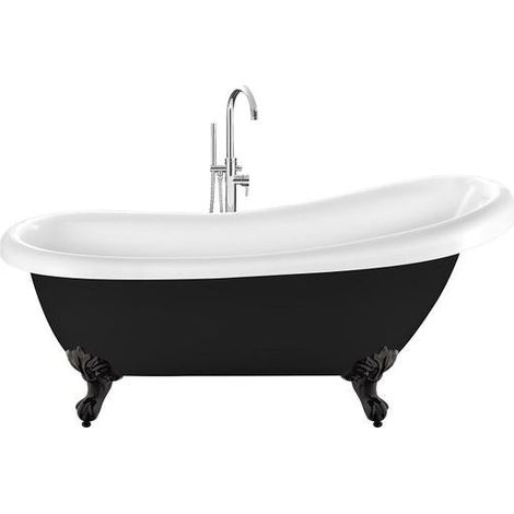 Baignoire ancienne sur pieds RICHMOND Noire 171 cm Pieds d'Aigle Noirs