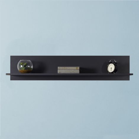 Étagère Murale, Anthracite, 120 x 25 x 20 cm Panneau de Particules 100% mélamine, épaisseur 16 mm pour la décoration et l'organisation de la Maison (1/5)