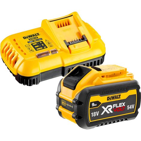 Kit batería Dewalt DCB547 9AH Flexvolt + cargador rápido DCB118