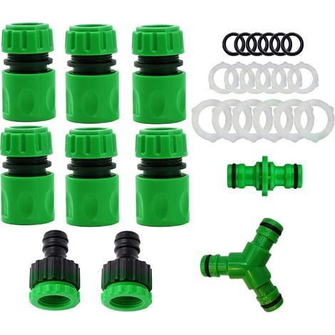 Lot de 10 Raccord Tuyau D'arrosage 3/4\ (1/5)