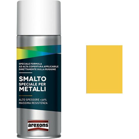 SMALTO SPRAY SPECIALE METALLI ml. 400 - giallo traffico brillante  - AREXONS