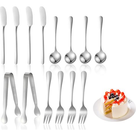 Ensemble d'ustensiles à fromage, couteaux à tartiner, kit de service en acier inoxydable pour desserts et amuse-bouche (1/5)