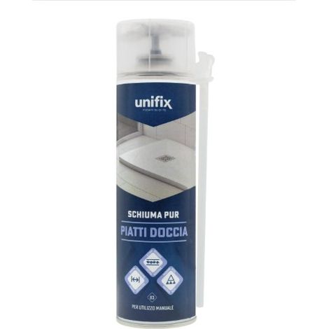 Schiuma pur man piatti doccia b3 - ml500 grigio unifix