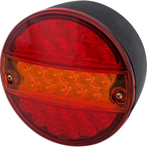 Faro posteriore a LED combinato, rotondo, Ø 142 mm 12/24V arancione/rosso, a vite Waś 1400681220 (1/4)