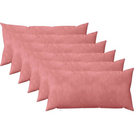 Federa 6 pcs HEERLEN Rosa 40 x 80 cm Velluto vidaXL (1/5)