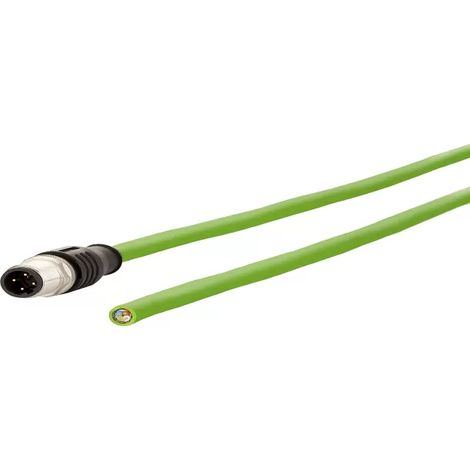 Metz Connect 142M1D10050 M12 Patchkabel CAT 5e SF/FTP 5.00 m Grün PUR-Mantel, Säurebeständig, Ozonbe (1/2)