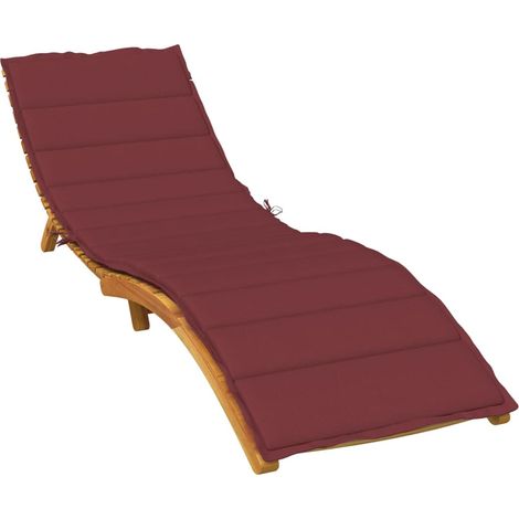 Sonnenliegen-Auflage Melange Weinrot 200x50x4 cm Stoff vidaXL