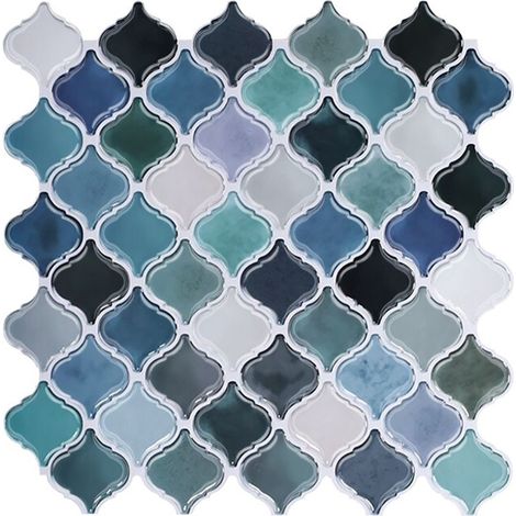 d'autocollants muraux auto adhésifs en forme de diamant autocollants pour carrelage à décoller et coller 5 adaptés cuisines 2 30,5 cm (1/5)