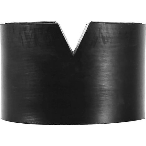 Patin en caoutchouc rainuré en V et gaufré de 75 x 50 mm, cric de levage