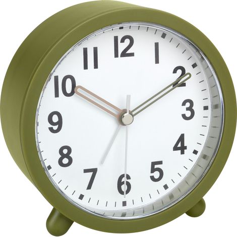 TFA Dostmann 60.1043.04 Quarz Wecker Oliv, Grün Alarmzeiten 1  Leisegang-Uhrwerk