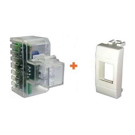 Fanton lampada notturna segna passo led compatibile Bticino Light bianca - 82883-BL