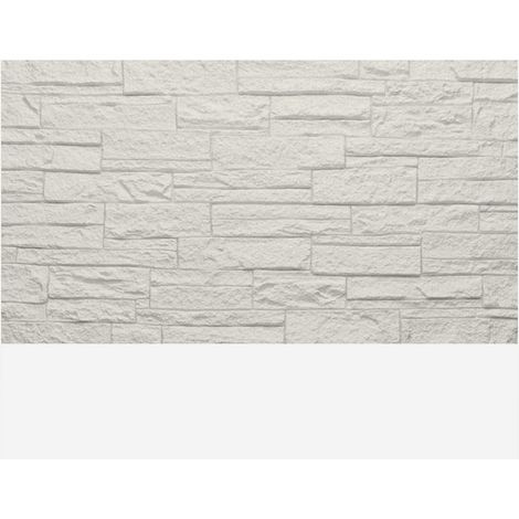 Set 12 Pannelli Isolanti Effetto Pietra Quarzite 3D Bianco 120x60 PU
