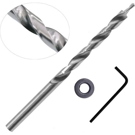 Stufenbohrer aus Schnellarbeitsstahl, Sechskantschaft, verlängertes schräges Loch, Spiralbohrer mit variablem Durchmesser, für die Holzbearbeitung, 9,5 mm Durchmesser