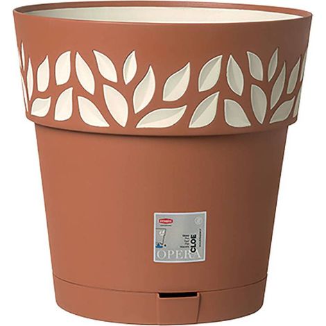 VASO TONDO 'CLOE' Ø 15 x h.15 - greige/grigio quarzo