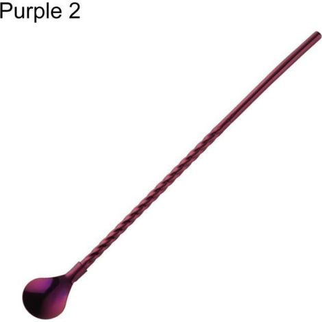 Cuillère-Paille - Acier Inoxydable - Anti-Rouille - Longue Poignée - Pour Café Bar Restaurant Pique-Nique - 1 Pièce (1/2)