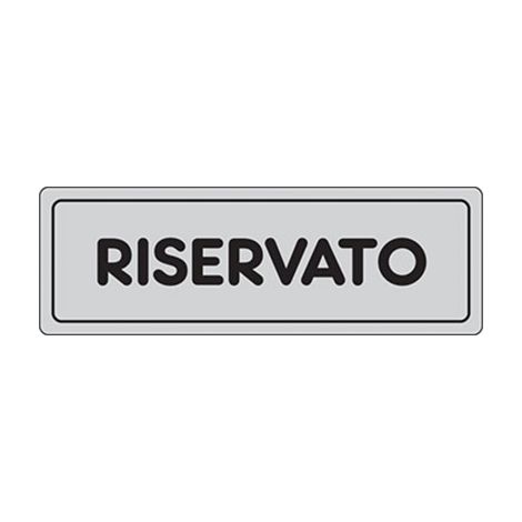 Targa Segnaletica Adesiva Riservato Vinile 15 x 5 cm 10 Pezzi