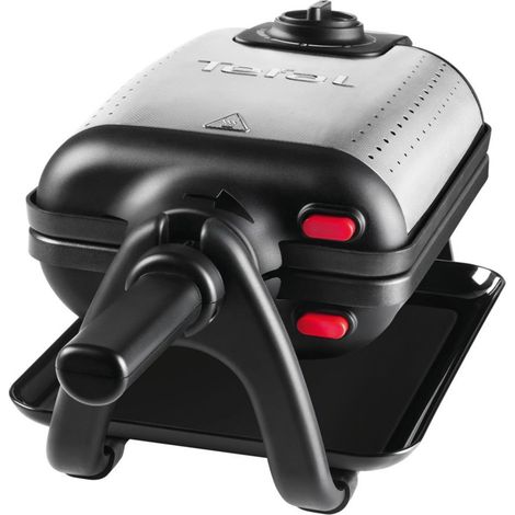 Tefal – Gaufrier 1200W noir inox – Gaufres XL – Plaques amovibles anti-adhésives – Thermostat réglable 5 positions