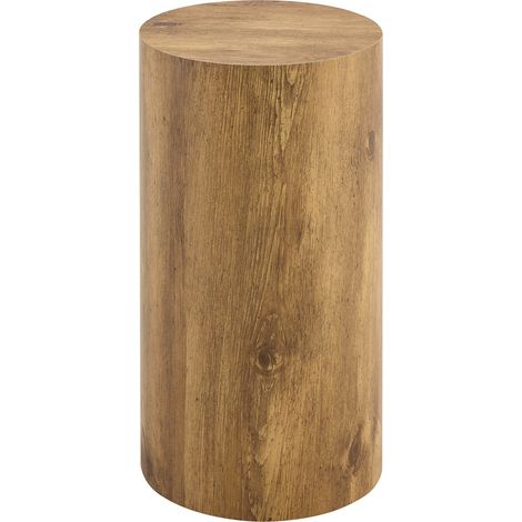 Tavolino rotondo in MDF effetto legno, 30 x 55 cm, design minimalista (1/5)