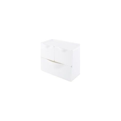 Organizador de escritorio blanco de 3 compartimentos