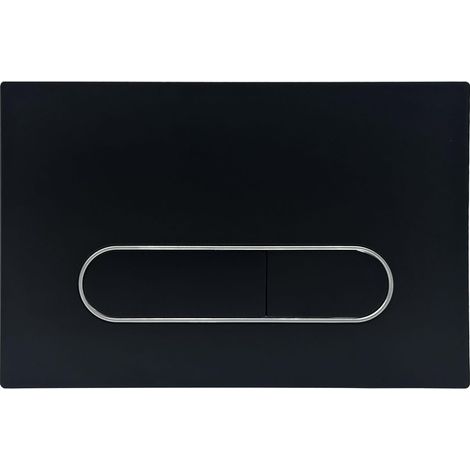 Toilet Control Plate, Replacement Toilet Control Plate, 245 x 164 mm, with Flush Levers and Installation Frame Suitable for Most Toilets (A-Black) (1/5)
