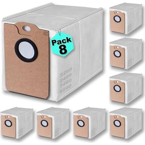 8er-Pack Ersatzbeutel für Conga Staubsauger 2299, 2499, 7490 und 8290. Kompatibel mit den Staubsaugern Conga 2299, Conga 2499 und Conga 74. – AquaForge (1/5)