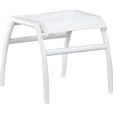 Inko Fußhocker Frisco Alu/Textilen Sitzhocker 45x48x46 cm 3 Farben zur Auswahl Weiß (1/5)