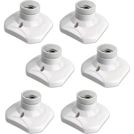 Set mit 6 E27-Schraubfassungen für Deckenleuchten, 220–240 V Wechselstrom, Fassungshalter für LED-Lampen, E27-Sockel für Deckenleuchten – LIAIKI
