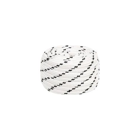 Geflochtenes Bootsseil, weiß, 20 mm x 50 m, Polyester - Crezuo