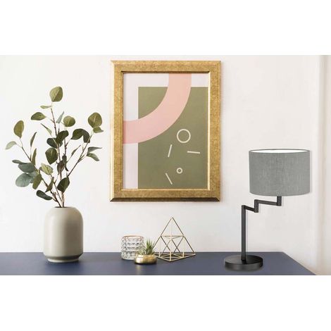 Lampe de table lampe de bureau lampe de chevet noir gris lampe de salon (1/4)
