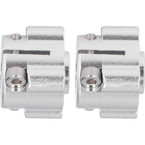 Kit de 2 colliers de serrage à double fente, trou rond de 1/4 po, en alliage d'aluminium, pour le serrage d'arbres (1/5)