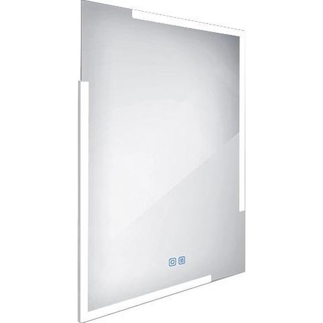 Nimco Miroirs - Miroir avec éclairage LED, 60x80 cm, touches tactiles, aluminium ZP 14002VX (1/5)