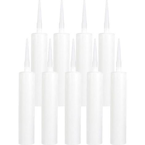 Tubes De Calfeutrage Vides Réutilisables Lot De 9 Tube Mastic Vide À Pointe Découpable pour Époxy Joints Fissures Réparation De Fuites Et Mélange De Couleurs (1/5)