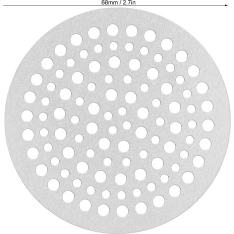 Filtre de siphon de sol en acier inoxydable, crépine de douche ronde, pièce en maille anti-obstruction (68 mm) (1/5)