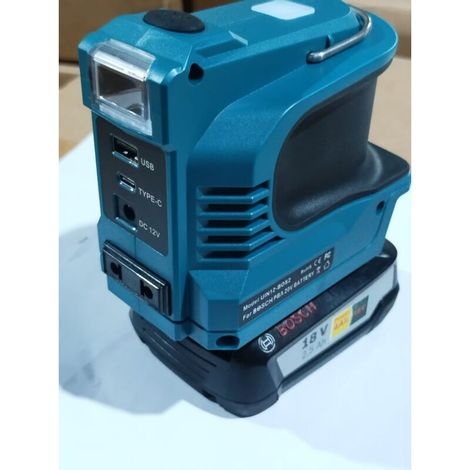 Bosch 18V Battery Inverter, 180W DC 18V to AC 220V, Portable Power Generator, Charger Adapter with USB Ports, Type-C and AC Outlet (1/3)
