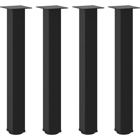 Set di 4 gambe per tavolo consolle geometriche regolabili 72-74 cm in acciaio nero 020056765