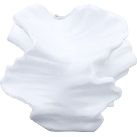 Vase en résine blanc design floral texture coquille style nordique moderne décoration intérieure bureau salon sculpture légère 8cm (1/5)