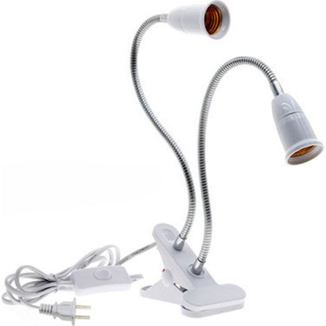 Lampe De Bureau À Pince - Lampe De Lecture Nocturne En Plastique Et Métal - Prise Européenne - Puissance Max 50 W - E27 - 220 V (1/5)