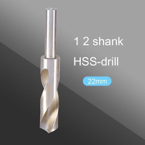 Spiralbohrer aus 4241 HSS-Hochleistungsschnellstahl mit 22 mm Spitzendurchmesser für Schmiede, 1/2"-Zentralschaft (1/3)
